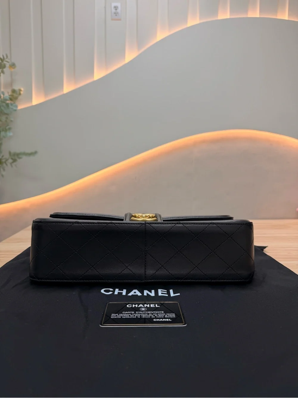 CHANEL quilted leather